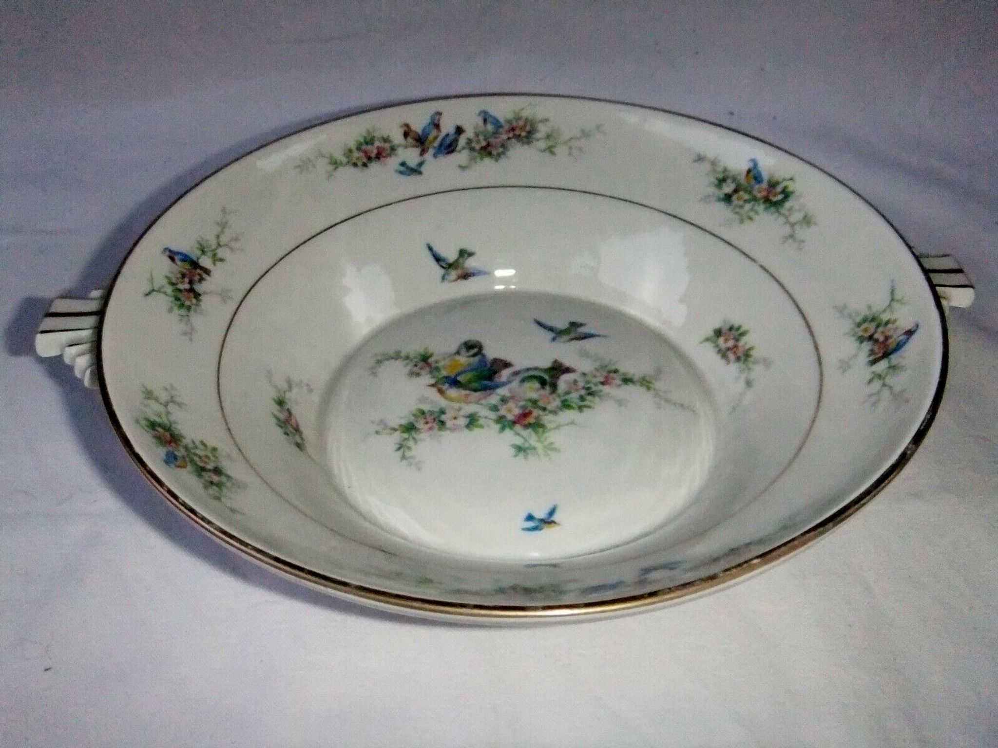Old dish Chapus Frères Limoges France art deco bird décor Jane Aber Algiers