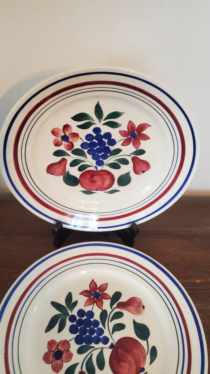 Lot of 3 vintage K & G Lunéville plates
