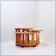 Set of 3 vintage side tables, in the style of Rainer Daumiller