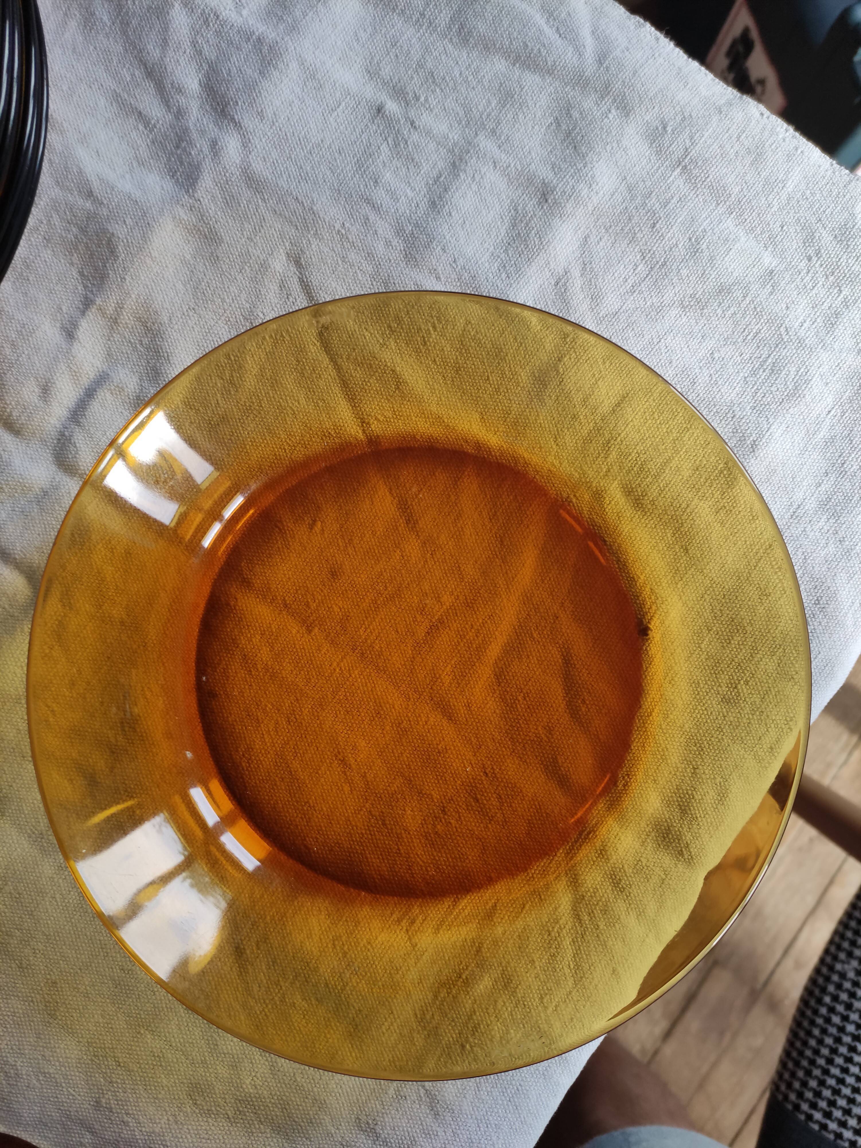 Service duralex france flat plates, hollow, glass