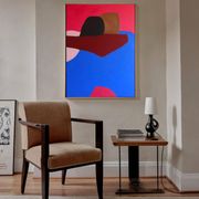 Minimalist canvas couple embraced "a hug" signed Bodasca