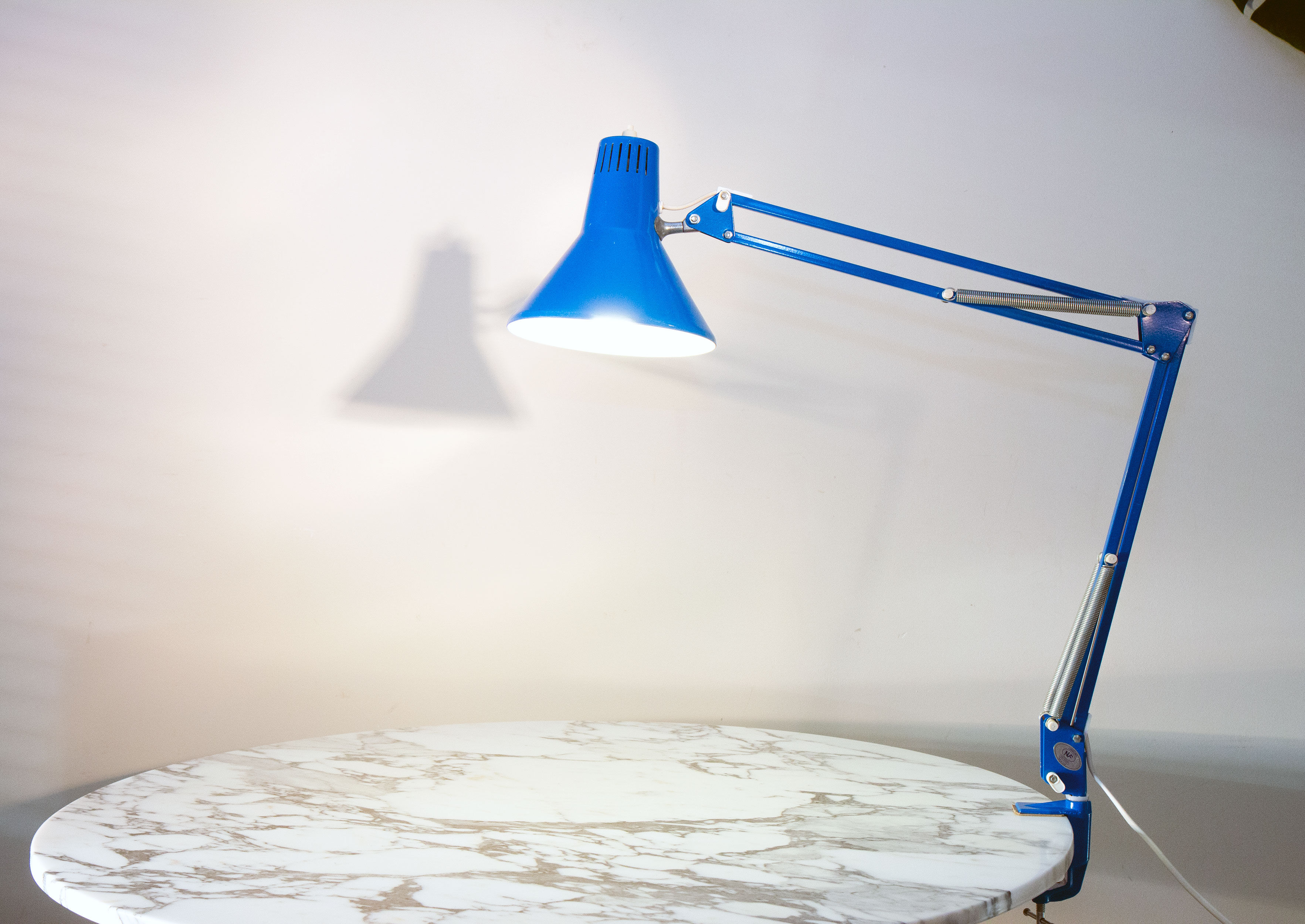 Architect lamp Twist T1 blue, Italy 1960