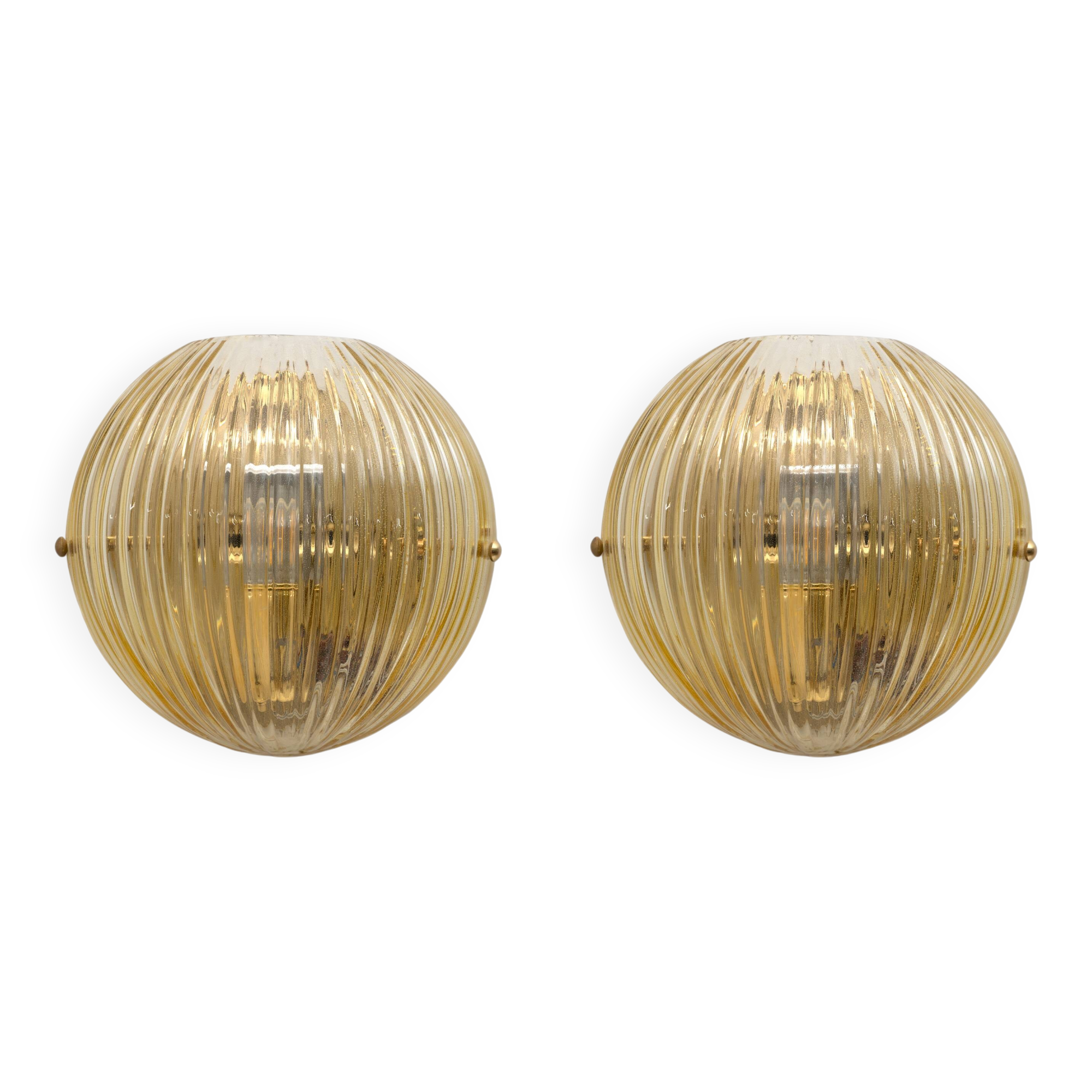 Pair of Vistosi Modern Murano Glass Sconces