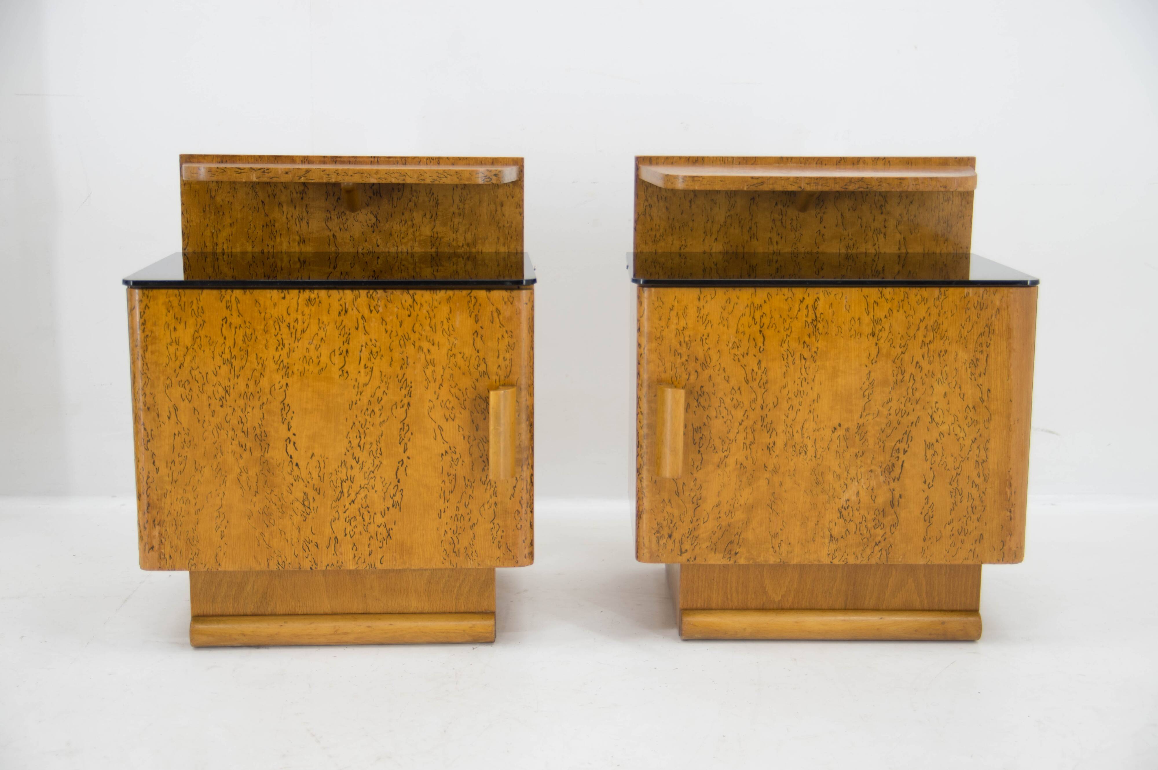 Set of Two Night Stands by Halabala for UP Zavody, 1940s