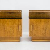 Ensemble de deux tables de nuit par Halabala pour UP Zavody, 1940s