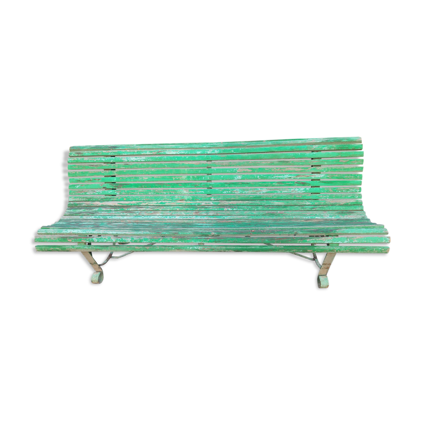 Banc 1900 en fer et bois