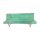 1900 iron and wood bench