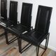 Lot de 4 chaises vintage cuir piqure sellier