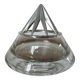 Designer crystal and pewter flower vase by Jean Goardere, 1970s