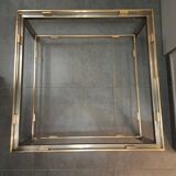 Table basse Guy Lefevre en acier et bronze