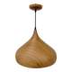 Scandinavian metal pendant light with a faux wood finish, 1980s.