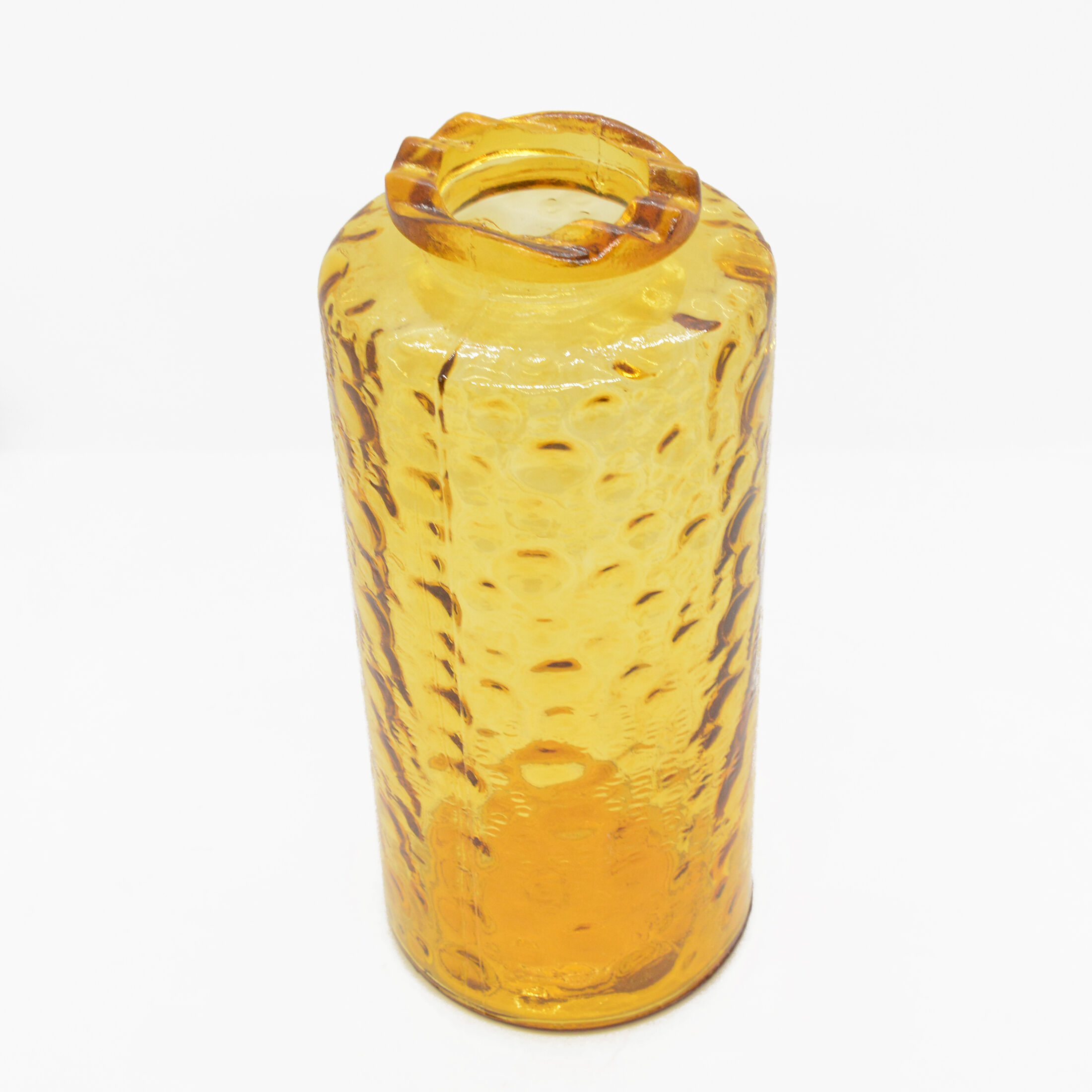 1970s honey glass vase, Hirschberg, Germany