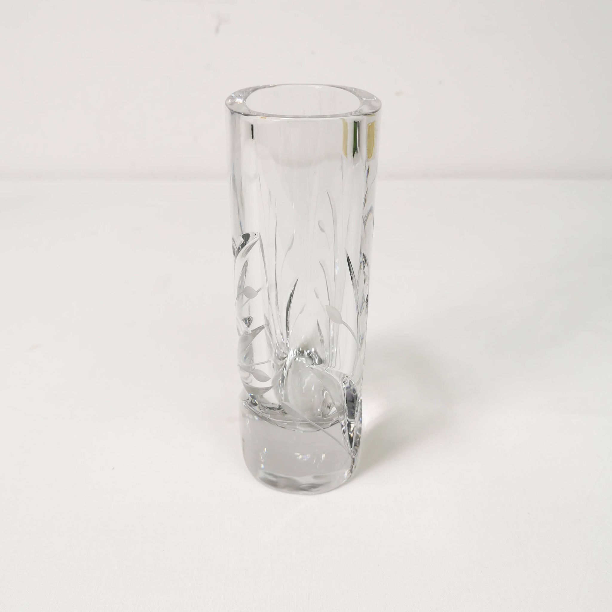 Vase ovale en cristal, Bleikristal, Allemagne, années 1960