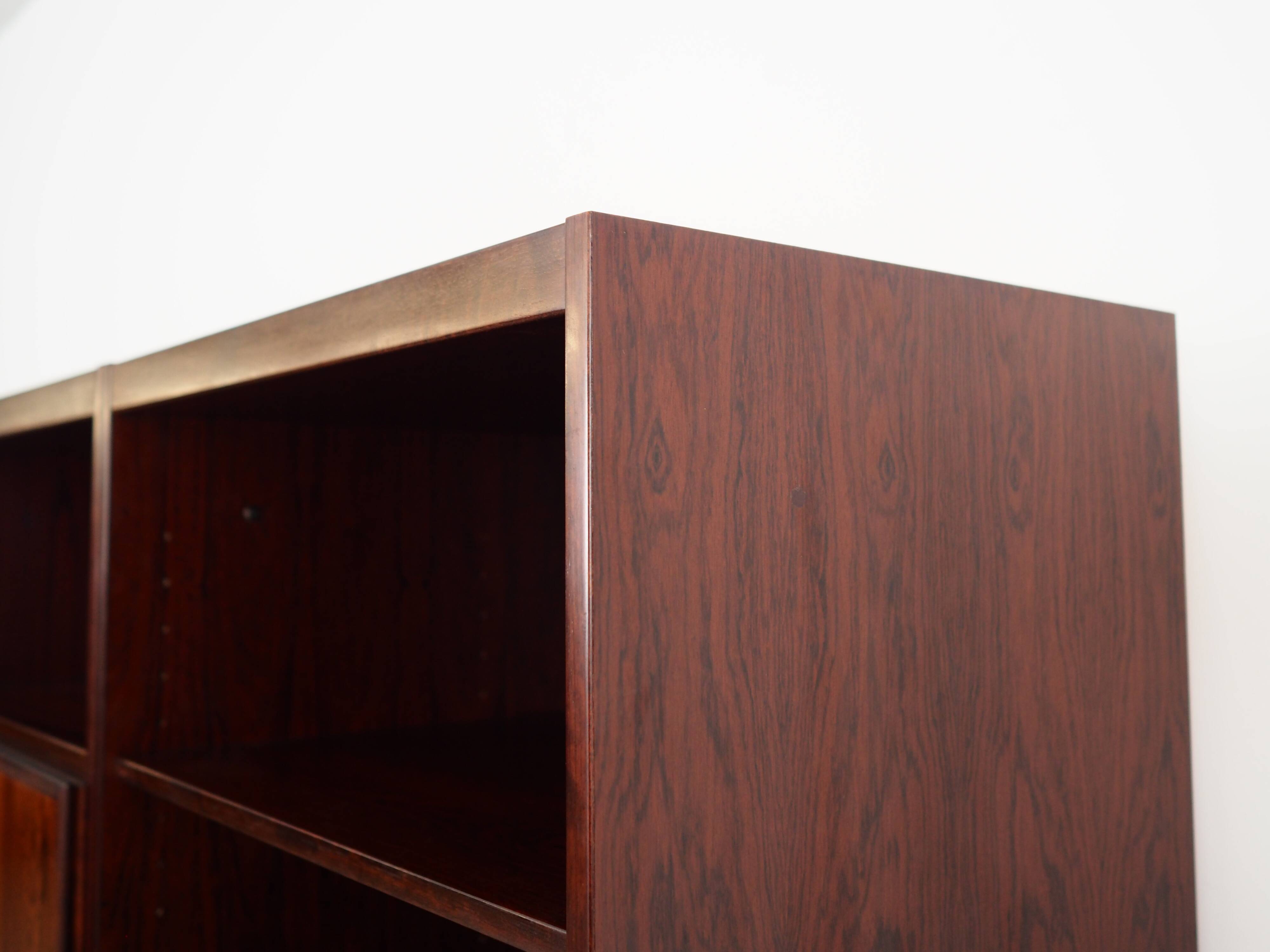 Ensemble de bibliothèques en palissandre, design danois, années 1970, éditeur : Omann Jun