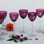 Set of 6 wine glasses from the Rhine Roemer Baccarat Crystal model S1132