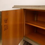 Sideboard in parchment and Missoni fabric by Angelo Mazzola for Salpol, 1980