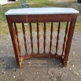 Oak and Marble Console