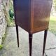 Louis XVI style bedside table in bronze, marble and ceramic