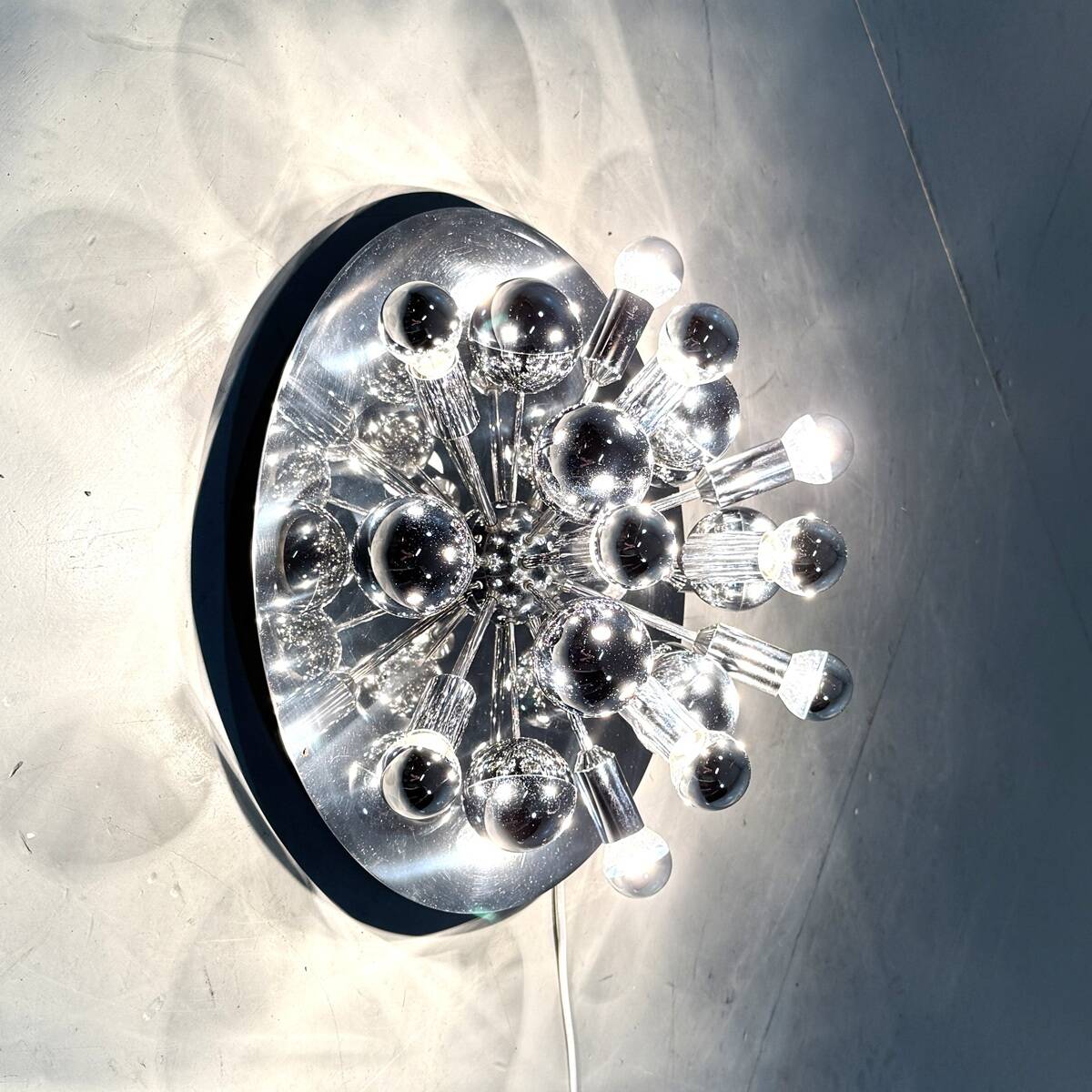 Cosack chrome Sputnik wall lamp / ceiling lamp 1960’s