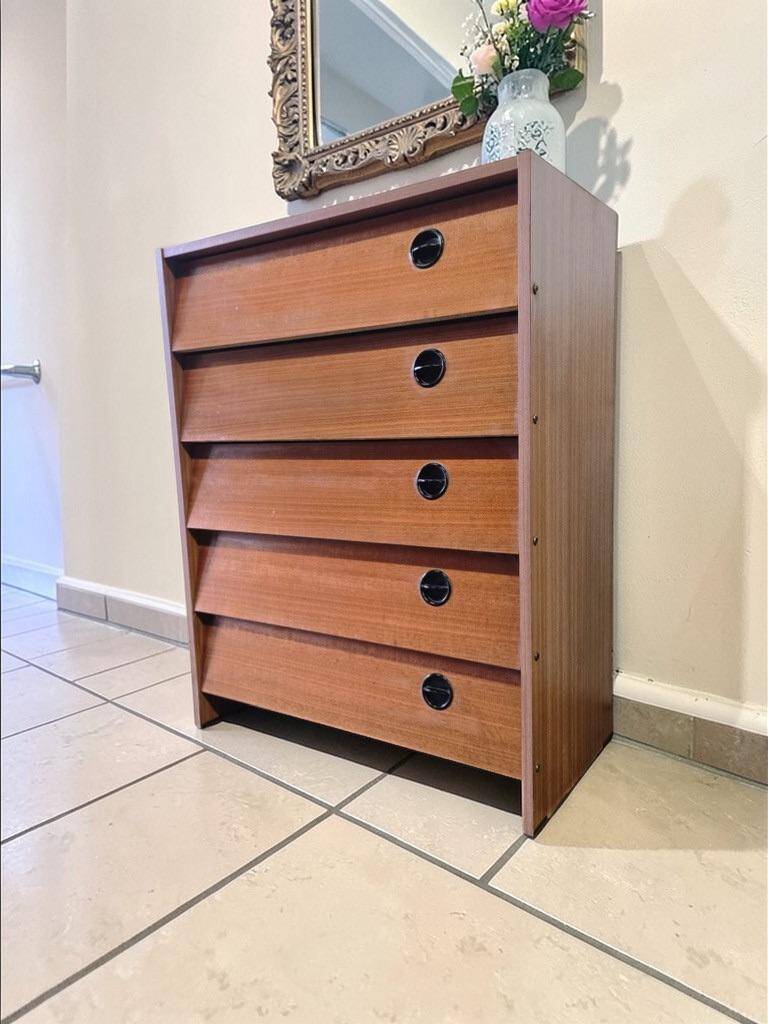 Vintage wooden shoe cabinet / drop-leaf cabinet
