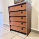 Vintage wooden shoe cabinet / drop-leaf cabinet