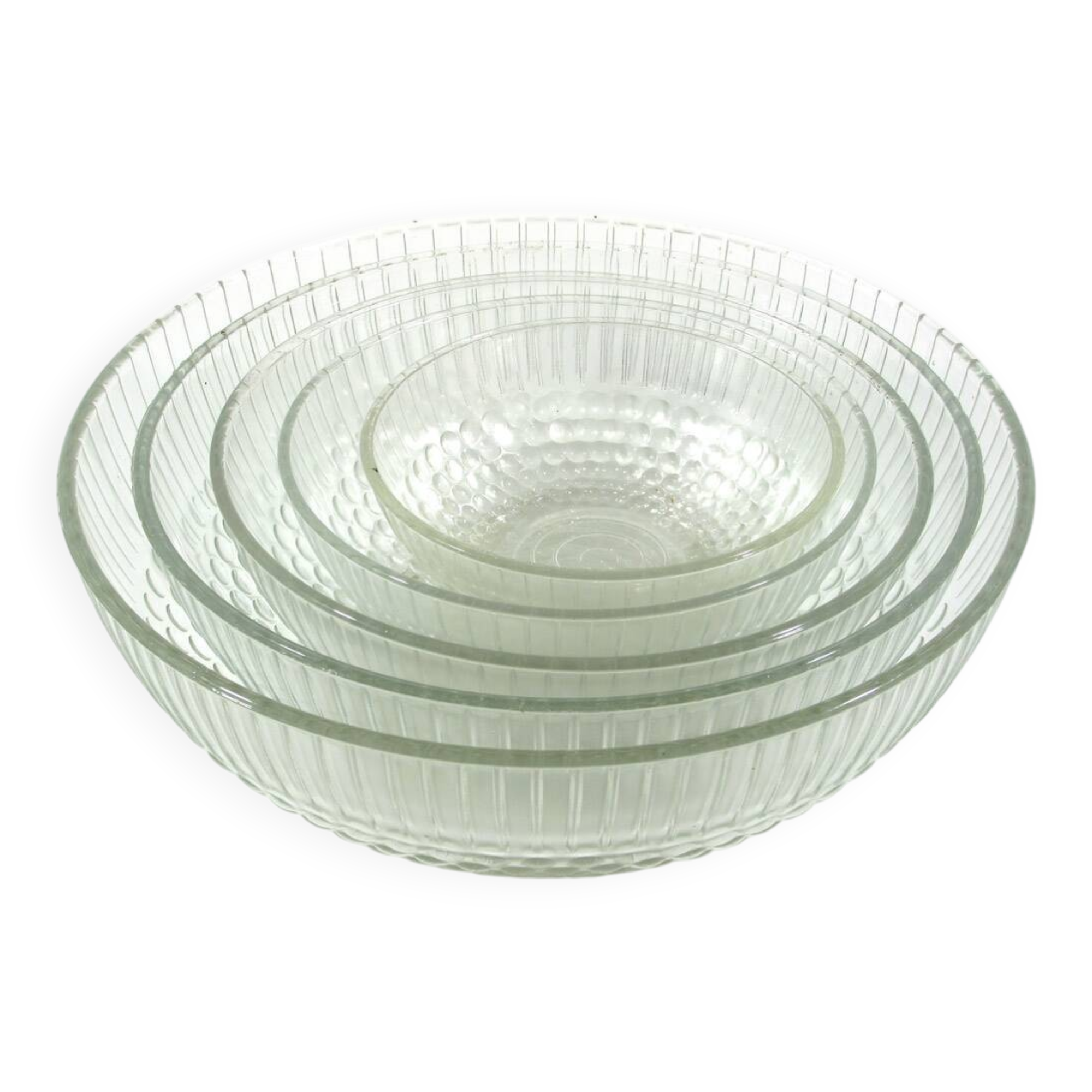 Bauhaus style 1930s glass bowls