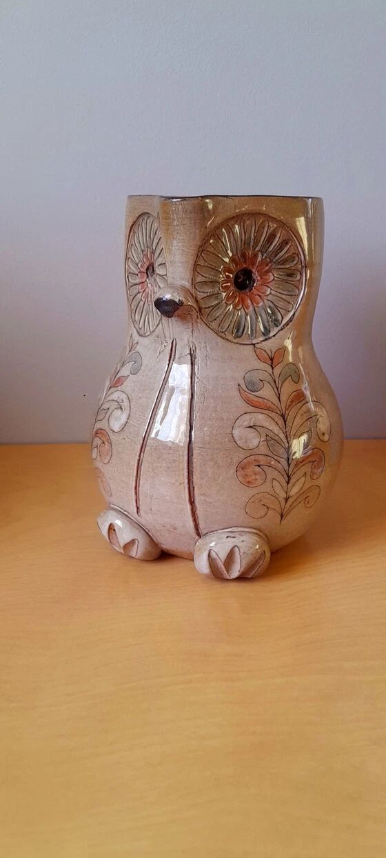 Zoomorphic Pitcher Owl, Michel Bailly, 1960.