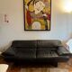 Canapé Cuir noir Alanda de Paolo Piva pour B&B Italia