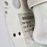 Round wall or ceiling light, yellow sun, opaque glass, 1980s