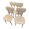 Set of 4 skaï kitchen chairs