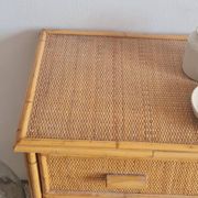 Commode en rotin années 70 vintage