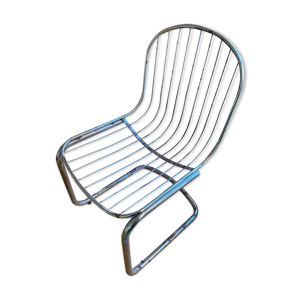 Chaise inox wire vintage 70