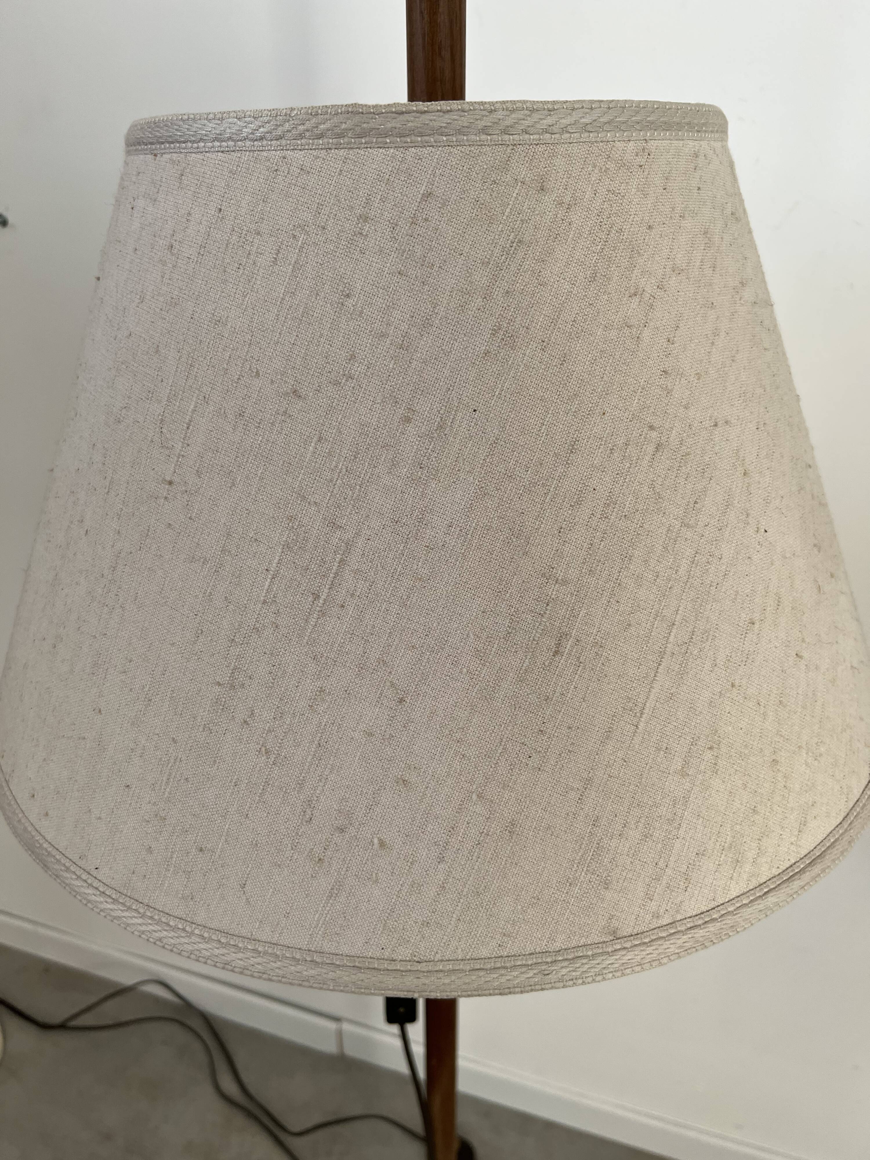 2 old adjustable floor lamps temde design in vintage scandinavian solid teak