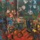 Original Swedish Oil on Canvas 'Still Life with Flowers' by Eric With