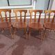 Set of 4 bistro bar chairs year 80 - 90 - wooden - baumann
