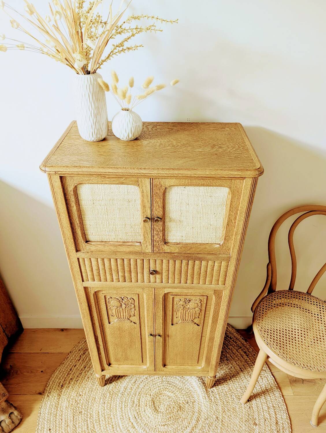 Solid oak Art Deco sideboard