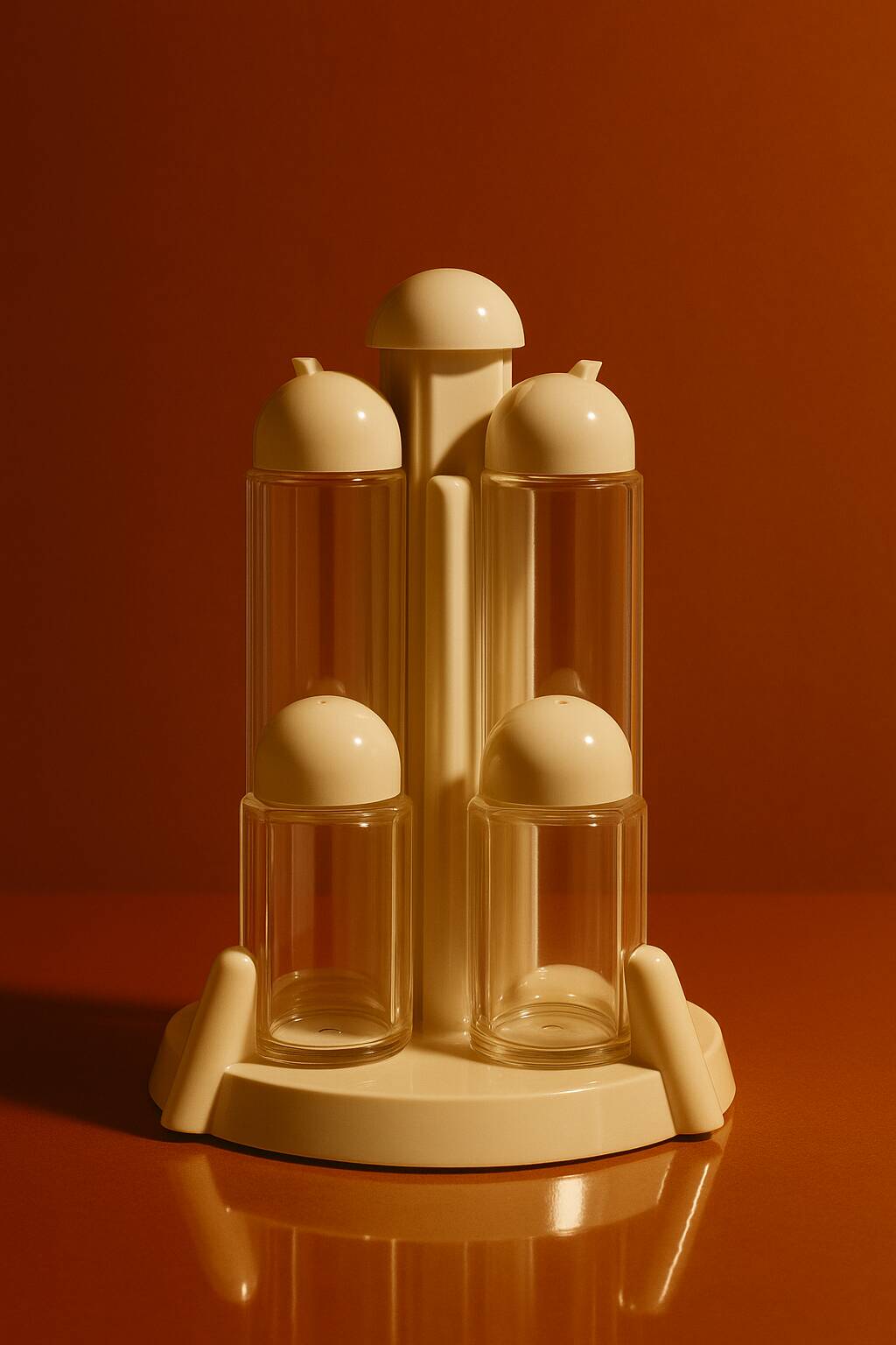 Vintage 1980s cruet set by Ambrogio Rossari for Guzzini
