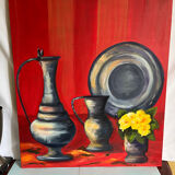 Old painting painting on canvas