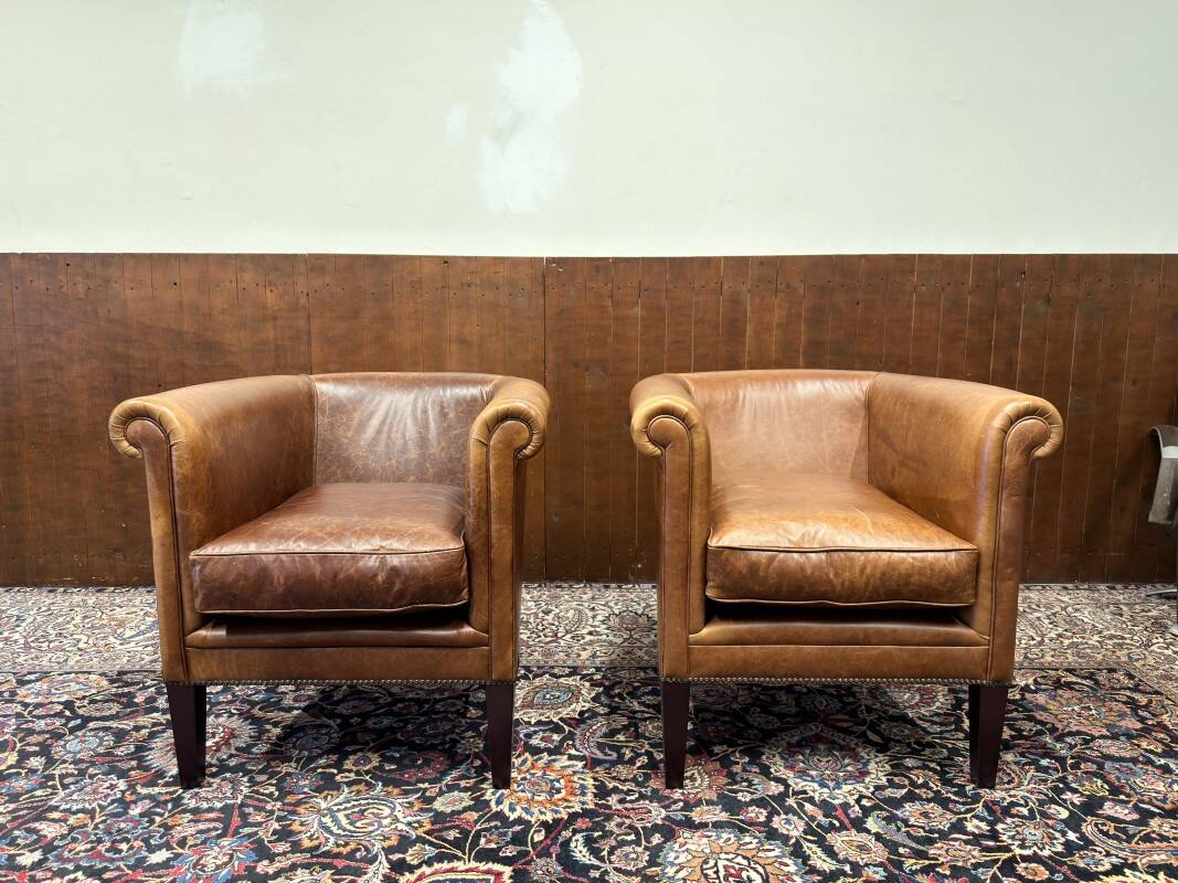 Sheep Leather Laura Ashley Armchair Set