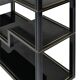 1970s black lacquered metal shelf by Pierre Vandel Paris
