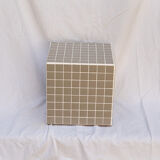 Cube grey side table 33x33 cm