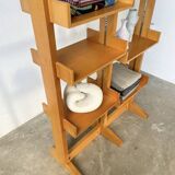 Bookcase on solid beech legs from the 80s