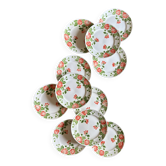 Set of 11 vintage flat plates by Eric de Moulin des Loups.