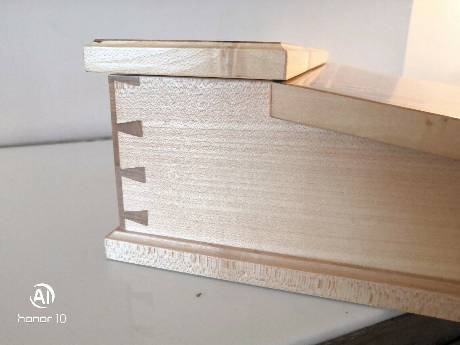 Written wooden desk marked