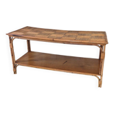 Vintage rattan console