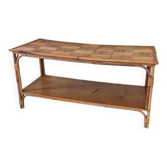Vintage rattan console