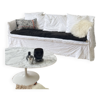 Canapé convertible Ghost 15 Gervasoni de Paola Navone avec 3 jeux de housses complètes