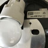 Amber moulded glass ceiling lighten circa 1960