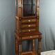 Rare small marquetry display cabinet, louis xvi style – mid 19th century