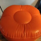 Vintage orange inflatable pouf 70